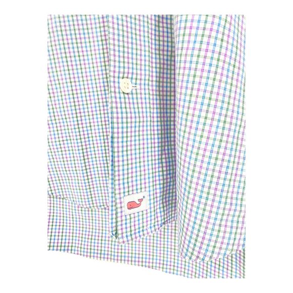 Men's Vineyard Vines Long Sleeved Check Classic Fit Button Up Shirt Medium - Picture 8 of 10